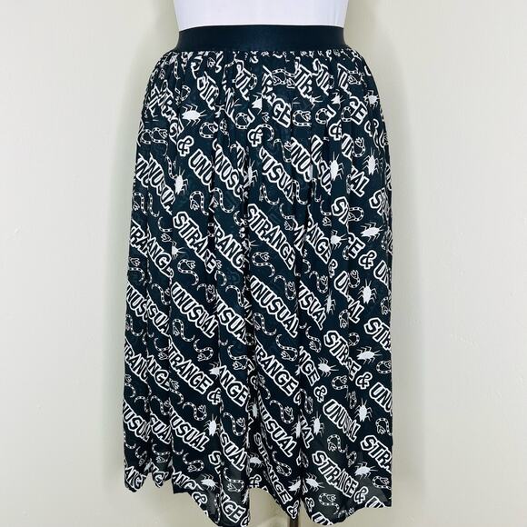 Unique Vintage x Beetlejuice Midi Skirt XS Glow in the Dark Halloween Spooky New - Picture 2 of 11